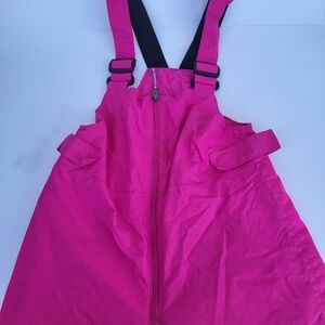 Bright Pink Snow Bib Overalls